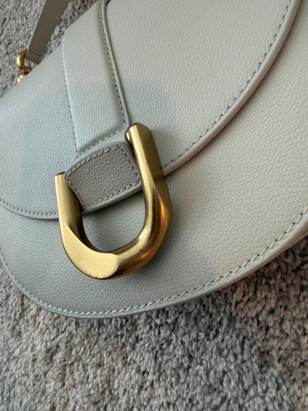Charles & Keith Genuine Leather Saddle Bag - Oat - Picture 3 of 9